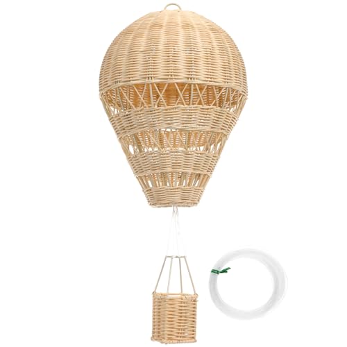 Alipis Natürlicher Rattan-Heißluftballon-Dekor, zartes Kinderzimmer-Rattan-Bastelprojekt von Alipis