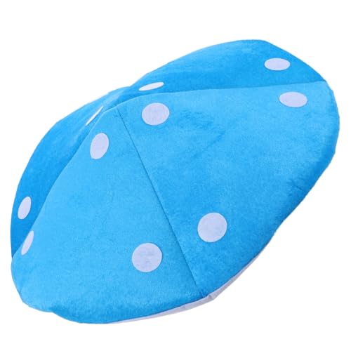 Alipis Pilzkappe Riesiger Pilzhut Kawaii Cosplay Hut Pilz-partyhut Hut Zum Thema Festival Pilzkrone Festival-essen-hut Blaubeer-barett Pflanzen-cosplay-kappe Pilz Stirnband Stoff Sky-blue von Alipis