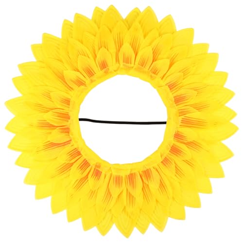 Alipis Requisiten Für Sportspiele Reben Für Schlafzimmer Girlande Dekoration Solare Gartenornamente Rasenschmuck Im Freien Mütze Sonnenblume Kopfstück Sonnenblumen-partyhüte Uv Yellow von Alipis