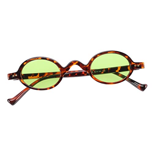 Alipis Retro Leopard Print Sonnenbrille Ovalrahmen Für Sommerpartys Und Foto Requisiten Stylische Sonnenbrille Für Teenager Und Erwachsene Perfekt Für Festivals Und Feiern von Alipis