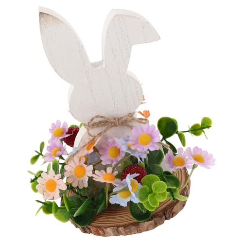 Alipis Rustikale Holzfigur Hase Dekoration Für Ostern Tischdeko Im Landhausstil Frühlingshase Als Wohnaccessoire Hase Für Frühlingsdeko Und Ostern Feierlichkeiten von Alipis