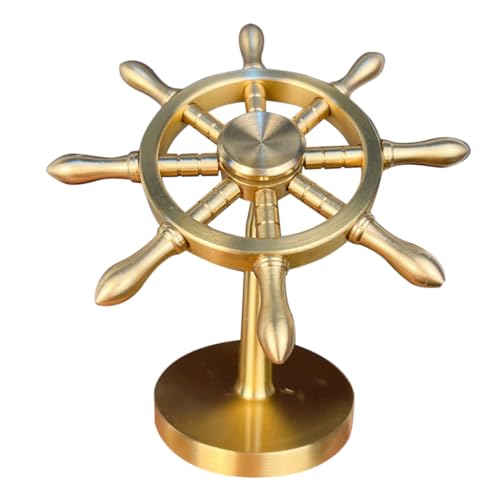 Alipis Schiffsrudermodell altes Schiffsruder Desktop- Desktop-Marine-Ruderverzierung Room Decoration raumdeko mediterrane Tischdeko Desktop mit mediterranem Messing Golden von Alipis