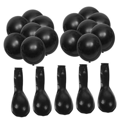 Alipis Schwarze Latexballons Hochzeitsballons Und Party Dekoration Dekorative Ballons Mit Schnur Robuste Und Dicke Party Luftballons von Alipis