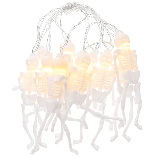 Alipis Skelett-Lichter Halloween-Lichterkette: 2 M 10 Lichter Led- -Halloween-Licht Dekoration Horror-Halloween-Lichter von Alipis