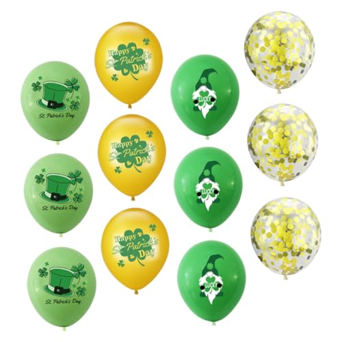 Alipis St Patrick's Day Luftballons Set Glückliche Kleeblatt Ballons Für Partys Feierlichkeiten Und Dekoration Latex Ballons Verschiedenen Grüntönen von Alipis