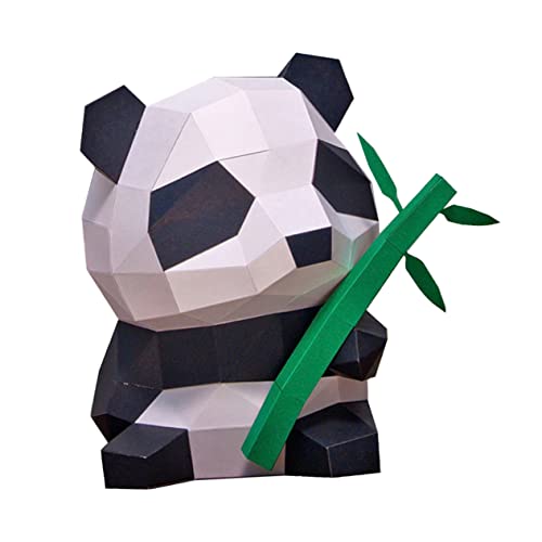 Alipis Tierisches 3D-Papiermodell Stereoskopisches Papiermodell DIY-Papiermodell-Dekoration 3D-Origami-Papier süßes 3D-Papiermodell Panda 3D-Papiermodell 3D-Papierspielzeug in Panda-Form von Alipis