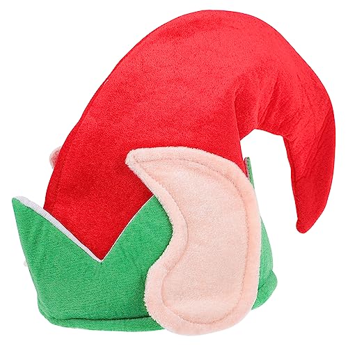 Alipis Weihnachtselfenmütze Animieren Weihnachten Neuheit Weihnachtsmütze Weihnachtsdeko Weihnachtsmützen Kostümrequisiten Weihnachtliche Kostümdekorationen Colorful Plüschstoff von Alipis