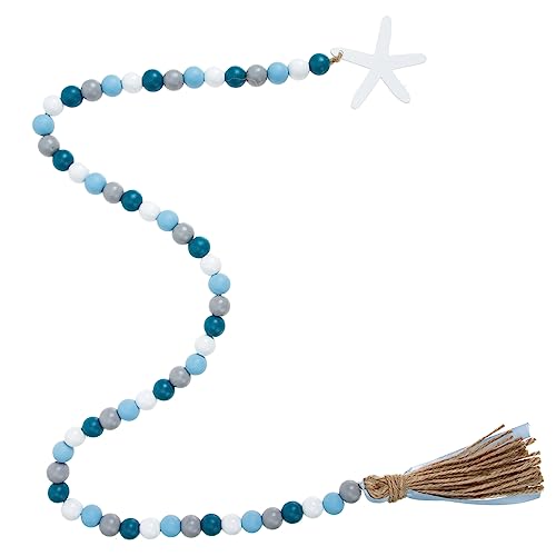 Quastenperlen Sonne Haken Dekoration Ammer Gewölbt Eukalyptus Strand Vorhang Außen Muschel Beute Bausatz Armbänder Fänger Im Freien Streamer Nautisch Girlanden Makramee Holz Blue Alipis von Alipis