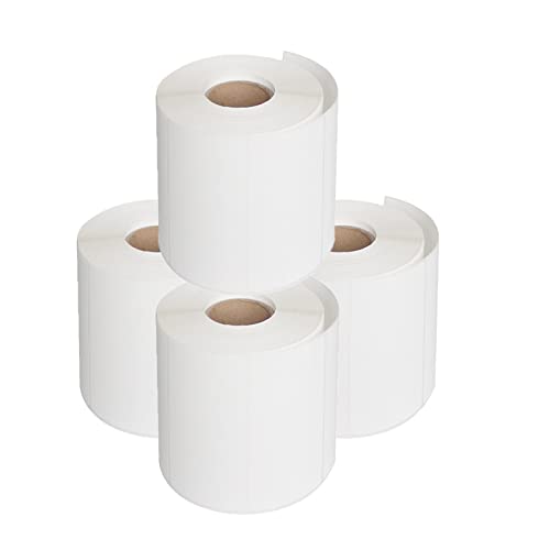 4 Rolls 1000 Thermische Adressaufkleber 89x36mm，Aufkleber Etiketten für Thermodrucker Selbstklebend Klebeetiketten zum Beschriften für Desktopdrucker, selbstklebend, glänzend- Weiß von Alitamei