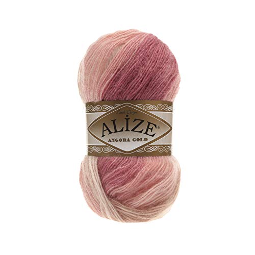 5x100g ALIZE Angora Gold Batik Türkische Wolle fantastischer Farbverlauf Mohair #5652 von Alize