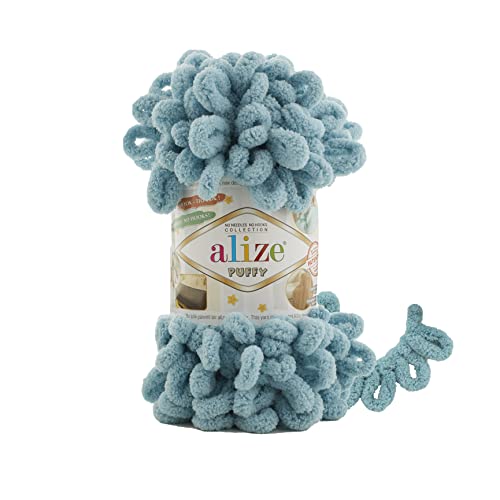 Alize Puffy Baby Big Loop Deckengarn, 100 % Micropolyester, weiches Garn, 400 g, 414 von Alize