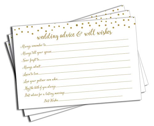 Wedding Advice and Well Wishes - Gold Confetti (50-cards) von All Ewired Up