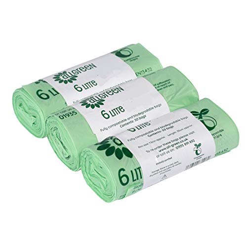 All-Green VC6-3 Kompostierbarer Beutel, 6 l, 3 Stück, Kunststoff, grün, 50 Count (Pack of 3), 150 von All-Green