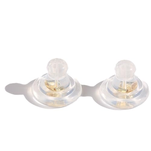 Allayu 100 Stück Sichere Ohrringverschlüsse für Ohrstecker, hypoallergen, weich, durchsichtig, Ohrringverschlüsse aus Silikonkautschuk, weich, durchsichtig, A Allayu 100 Stück Sichere Ohrringverschlüsse für Ohrstecker, hypoallergen, weich, durchsichtig, Ohrringverschlüsse aus Silikonkautschuk, weich, durchsichtig, A von Allayu