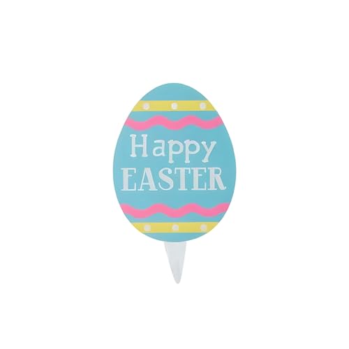 Allbestop Acryl Ostern Tag Graden Dekoration Osterei Garten Außendekoration Niedliches Osterei Ostern Garten Logo Ostern Partyzubehör für Ostern Bestes Geschenk Tränke Hühner Metall (Light Blue, One S von Allbestop