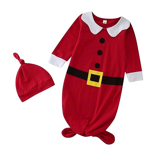 Allbestop Erstes Weihnachten Baby,Baby Kleidung My First Christmas Outfit Baby Weihnachtsmann-Kostüm Kleidung Weihnachtsoutfit Bekleidungssets Für Jungen Teiliges Weihnachtskleidungs Puppe von Allbestop