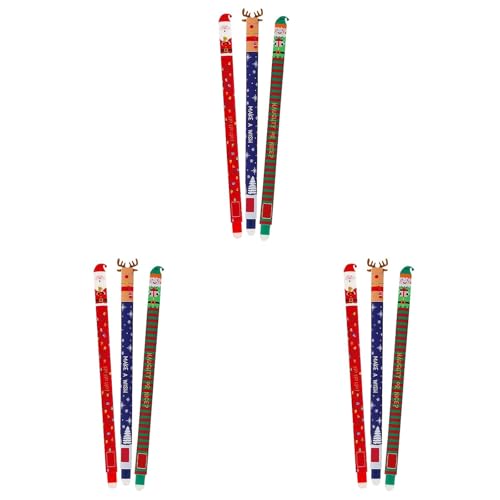 Allbestop Stifte Weihnachten Edition Stifte Weihnachten Edition 2024 Weihnachten Edition Weihnachten Kugelschreiber Pack of 3 Christmas Pens Erasable 3 Pcs Weihnachts Kugelschreiber von Allbestop