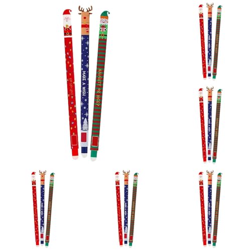 Allbestop Stifte Weihnachten Weihnachtsstifte Kugelschreiber Gelstifte Weihnachten 3er Weihnachten Stifte Löschbares Red Blue Green Erasable Pen Set Christmas 2024 Special Edition von Allbestop