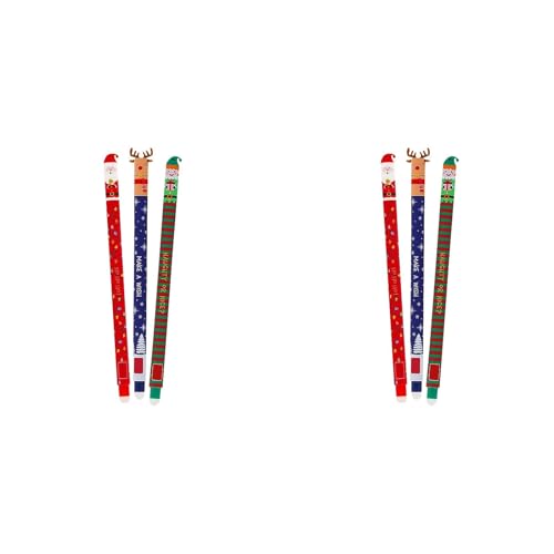 Allbestop Weihnachten 2024 Stifte Weihnachts Edition Stift Weihnachten Weihnachten Kugelschreiber 3 Pens - Perfect Cute öschbare Weihnachtsstifte für Kollegen Freunde Verwandte (3pc) von Allbestop