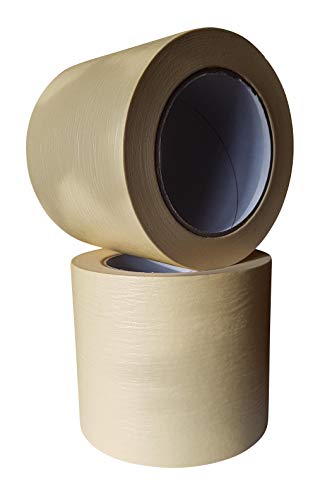 HDmirrorR Klebeband 100mm x 50m Profi-Plus-Feinkrepp EXTRA Abklebeband Malerband von Allcolor