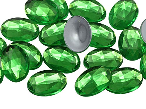 14 x 10 mm Peridot Grün. PD2 Oval Flache Rückseite Acryl Jewels hochwertigem Pro Grade – 45 Stück von Allstarco