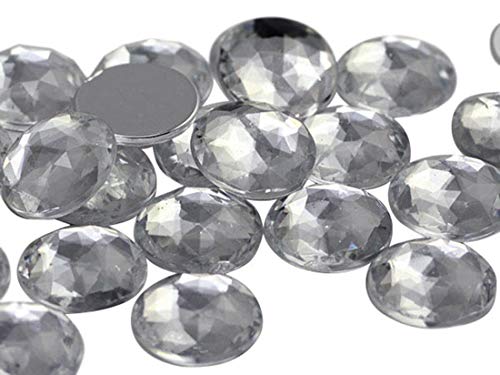 15mm Crystal A01 Flat Back Round Acrylic Jewels Pro Grade - 40 Pieces by Allstarco von Allstarco