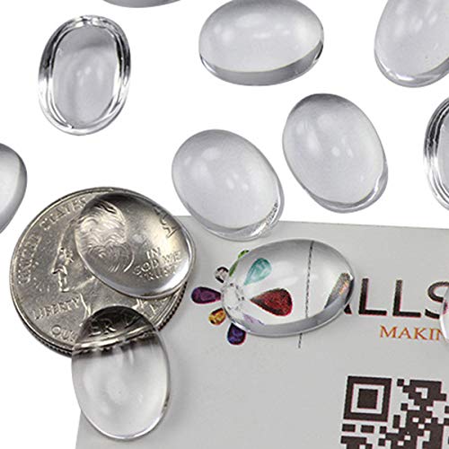 18 x 13 mm oval klar Acryl Cabochons hochwertigem Pro Grade – 50 Stück von Allstarco