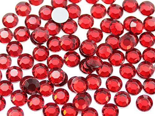 Allstarco SS30 Strasssteine, Acryl, Flache Rückseite, 6 mm, 1000 Stück Red Ruby H103 von Allstarco