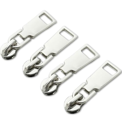 Alluring Reißverschluss Schieber Ersatz, Reißverschluss Reparaturset, Abnehmbare Reißverschluss Zipper Pull Fixer Reißverschluss für Kleidung Tasche Gepäck Bettzug (Schwarz) (10-4PCS) von Alluring