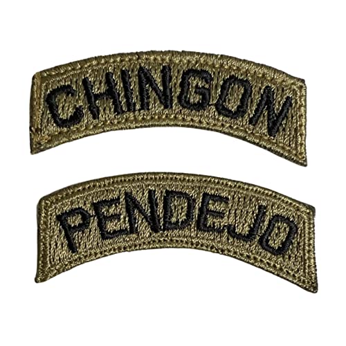 Mexiko Chingon & Pendejo Tab Patches – Lustige taktische Militär-Moral bestickt Patch Hakenverschluss Rückseite von Almost SGT