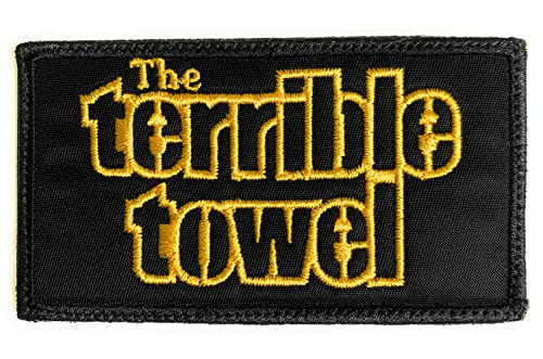 Steelers The Terrible Towel bestickter Aufnäher – lustige taktische Militär-Moral bestickt Patch Hakenverschluss Rückseite von Almost SGT