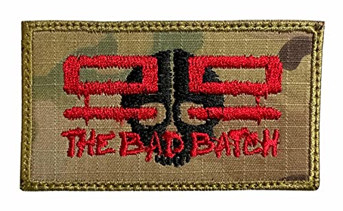 The Bad Batch Clone Force 99 Logo Patch Multicam OCP - Lustiger taktischer Militär Morale bestickter Aufnäher Hakenverschluss Rückseite von Almost SGT