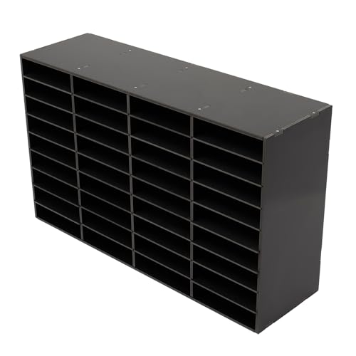 36 Fächer Dokumentenablage Büro Literature Organizer Ablagesystem Büro Ablage Dokumentenablage Fächer Literatur Organizer Verstellbar Akten Sortierer für Home Office School 100 * 30 * 61cm (Schwarz) von Alnemy