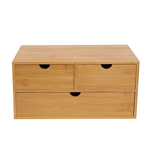 Alnemy Schreibtisch-Organizer,Bambus Briefablage, Schubladen für Büro Utensilien,Schreibtisch Organizer Holz, Mini Regalschubladen,Schreibtischbox, Schreibtischorganizer, Office Aufbewahrungsbox von Alnemy