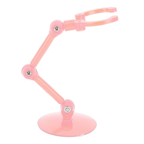 Alomejor 10 Stück Action-Figuren-Display-Halter, Premium-Kunststoff-Puppenständer, Stabiler Verstellbarer Ständer für Anime-Figuren-Sammlung (Transparente Rose) von Alomejor