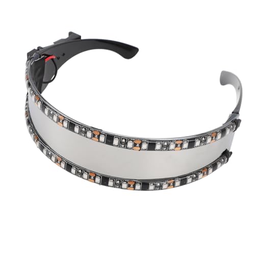 Alomejor Auffällige, Leichte LED-Brille mit Langlebigen LED-Chips für Halloween, Weihnachten, Karneval von Alomejor
