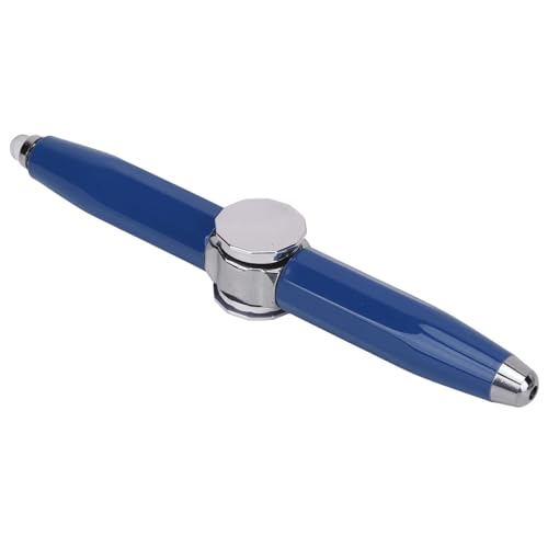 Alomejor Fingerdrehender Kugelschreiber, LED-Licht, Fidget-Rollstift, Multifunktionaler Stressabbau-Stift mit LED-Licht für Business-Erwachsene, Studenten, (BLUE) von Alomejor