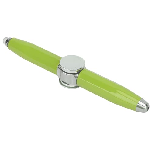 Alomejor Fingerdrehender Kugelschreiber, LED-Licht, Fidget-Rollstift, Multifunktionaler Stressabbau-Stift mit LED-Licht für Business-Erwachsene, Studenten, (GREEN) von Alomejor