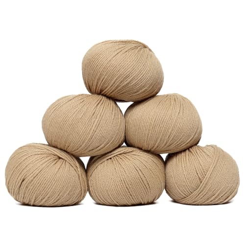 100 % Baby-Alpaka-Garn, 6 Knäuel (300 Gramm), DK-Gewicht – himmlisch weich und perfekt zum Stricken und Häkeln (Beige, DK – 6 Knäuel) von Alpaca Warehouse