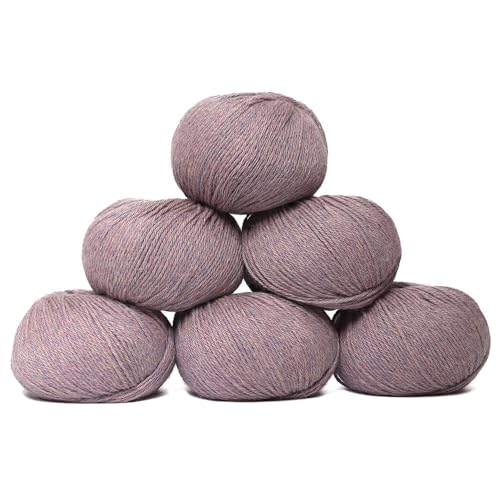 100 % Baby-Alpaka-Garn, 6 Knäuel (300 Gramm), DK-Gewicht – himmlisch weich und perfekt zum Stricken und Häkeln (Heather Lilac, DK, 6 Knäuel) von Alpaca Warehouse