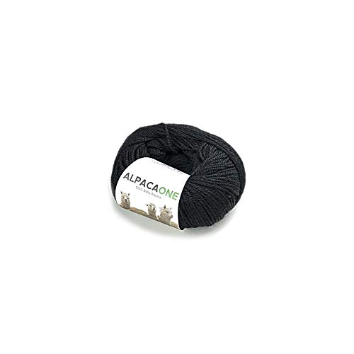 04 SCHWARZ Knäuel Baby Alpaka 50g von AlpacaOne