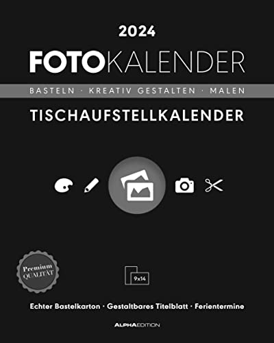 Creative Line Tischaufsteller hoch 2024 - Kreativ-Kalender - DIY-Kalender - Kalender-zum-Basteln - Tischkalender - 16x20 von Alpha Edition