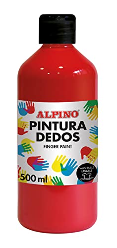 Alpino Flasche Fingerfarbe 500ml rot von Alpino