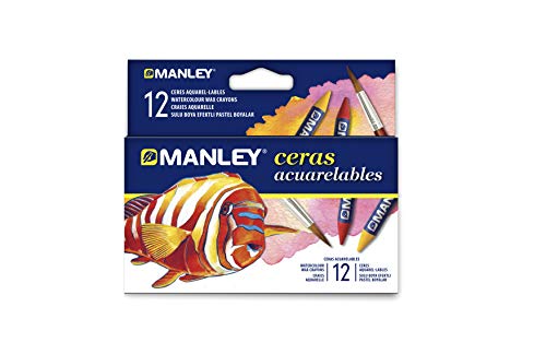 Manley MNQ000412 - Wachsmalstifte, 12 Stück von Alpino