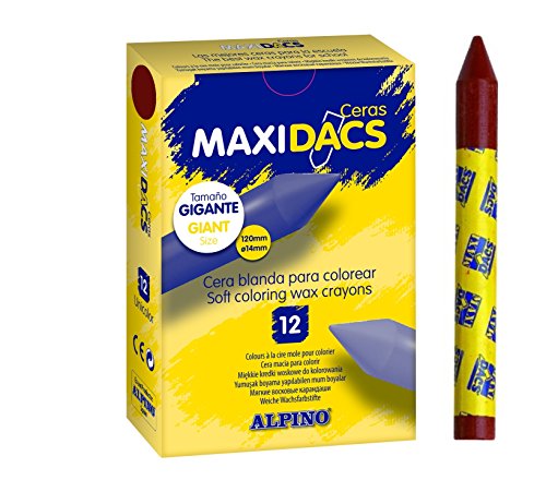 Wachsmalstifte Maxidacs. Box X 12 braun von Alpino