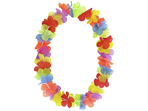 Alsino Hawaiiketten Blumenketten Hawaikette Hulakette 50 cm Durchmesser, dicht gereihte Stoffblüten aus Polyester, (Rainbow) von Alsino