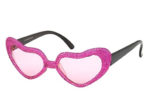 Alsino Sonnenbrille Herzbrille Fun-Brille Party Brille Photo-Booth Hippie, Einheitsgröße für Damen und Herren – (F-011) Herz pink von Alsino