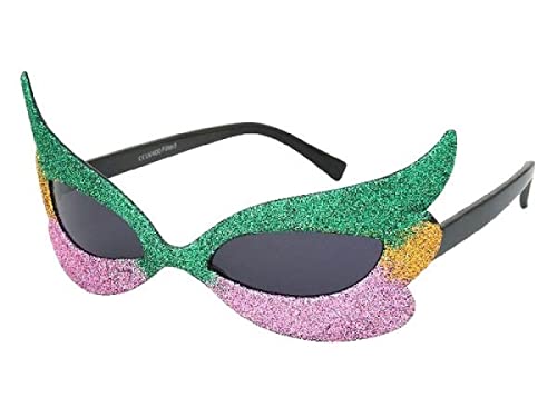 Alsino Sonnenbrille Herzbrille Fun-Brille Party Brille Photo-Booth Hippie, Einheitsgröße für Damen und Herren – (F-018) Theater bunt von Alsino