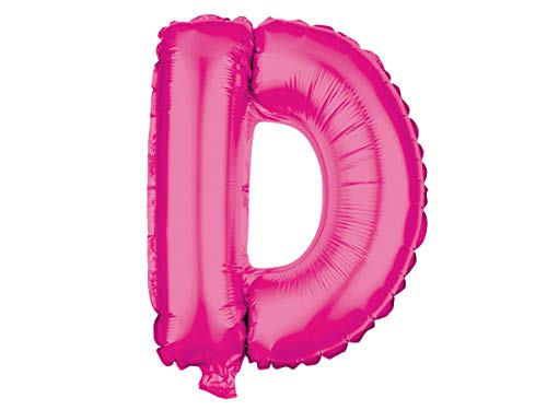 Alsino XXL Folienballons Luftballon Heliumballon Buchstabenballon A-Z pink 80 cm Party Geburtstag Hochzeit, Variante wählen:BAL-225 Buchstabe D von Alsino