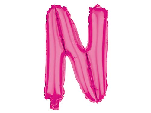 Alsino XXL Folienballons Luftballon Heliumballon Buchstabenballon A-Z pink 80 cm Party Geburtstag Hochzeit, Variante wählen:BAL-235 Buchstabe N von Alsino